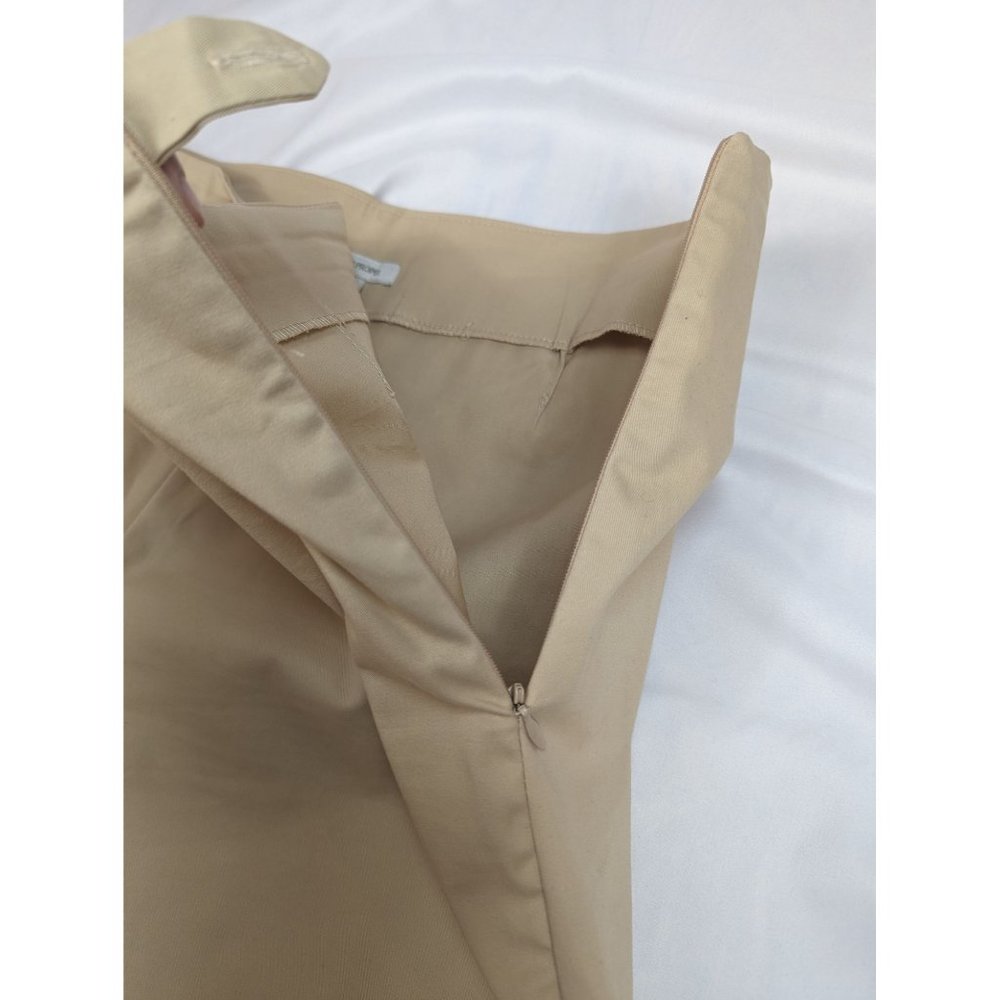 Boston Proper Light Tan Flat Front Side Zipper Dress Pants Slacks Size 16 - Picture 4 of 6